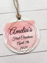 Load image into Gallery viewer, Baby&#39;s First Christmas Ornament, Personalized Children&#39;s Gift, Custom Baby Shower Gift, Newborn Holiday Keepsake, Christmas Tree Decor - Adalee&#39;sAccessories
