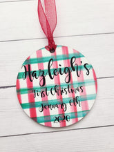 Load image into Gallery viewer, Baby&#39;s First Christmas Ornament |  | Custom Baby Shower Gift | Newborn Holiday Keepsake | Christmas Tree Decor - Adalee&#39;sAccessories
